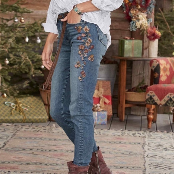 DRIFTWOOD Jackie Bea Floral Jeans - Picture 1 of 8